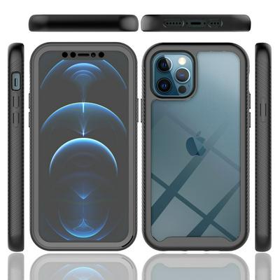 For iPhone 12 Pro Case Shockproof TPU+PC Phone Back Cover with PET Screen Film