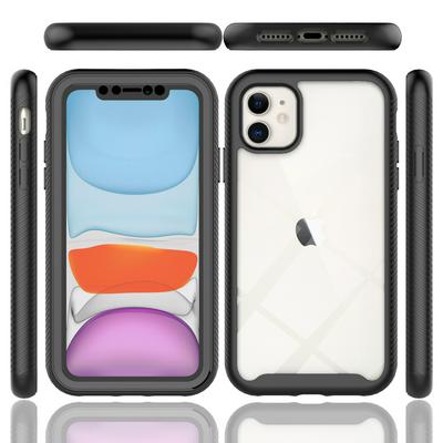 For iPhone 11 Case Shockproof TPU+PC Phone Back Cover with PET Screen Film