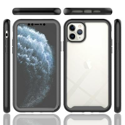 For iPhone 11 Pro Max Case Shockproof TPU+PC Phone Back Cover with PET Screen Film