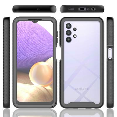 For Samsung Galaxy A32 5G Case Shockproof TPU+PC Phone Back Cover with PET Screen Film