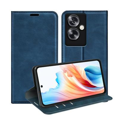 For OPPO A79 5G/OnePlus Nord N30 SE Skin Feel Magnetic Attraction Flip Leather Wallet Case with Card Slot and Stand
