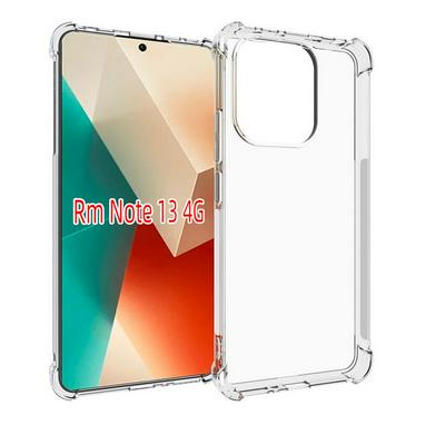 Xiaomi Redmi Note 13 4G Anti-Fingerprint Non-Slip Waterproof Four Corners Shockproof Transparent Soft TPU Back Cover Protective Case