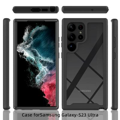 For Samsung Galaxy S23 Ultra Case Shockproof TPU+PC Phone Back Cover with PET Screen Film