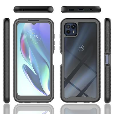 For Motorola Moto G50 5G Case Shockproof TPU+PC Phone Back Cover with PET Screen Film