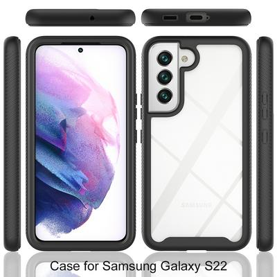 For Samsung Galaxy S22 Case Shockproof TPU+PC Phone Back Cover with PET Screen Film