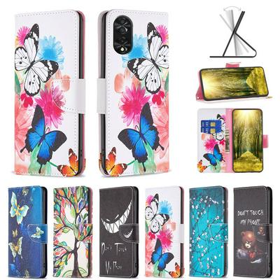 For TCL 40 NXTPAPER Color Painted Side Flip Scratch Resistant PU Leather Wallet Phone Case