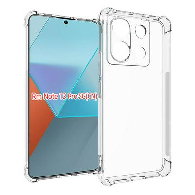 Xiaomi Redmi Note 13 Pro 5G Anti-Fingerprint Non-Slip Waterproof Four Corners Shockproof Transparent Soft TPU Back Cover Protective Case