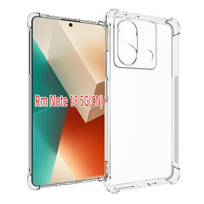 Xiaomi Redmi Note 13 5G Anti-Fingerprint Non-Slip Waterproof Four Corners Shockproof Transparent Soft TPU Back Cover Protective Case