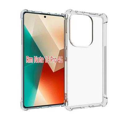 Xiaomi Redmi Note 13 Pro 4G Anti-Fingerprint Non-Slip Waterproof Four Corners Shockproof Transparent Soft TPU Back Cover Protective Case
