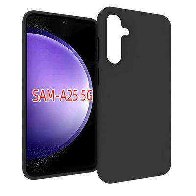 For Samsung Galaxy A25 Black Matte Shockproof Durable Soft TPU Back Cover Phone Case 