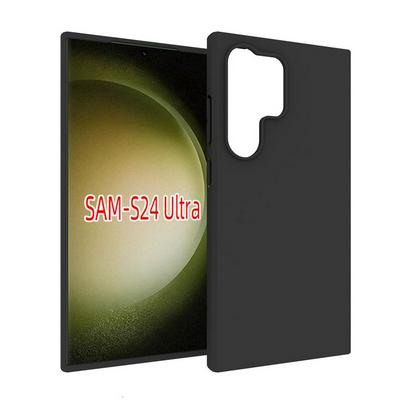 For Samsung Galaxy S24 Ultra Black Matte Shockproof Durable Soft TPU Back Cover Phone Case 