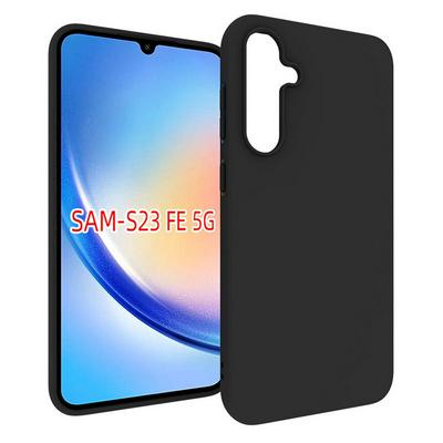For Samsung Galaxy S23 FE Black Matte Shockproof Durable Soft TPU Back Cover Phone Case 