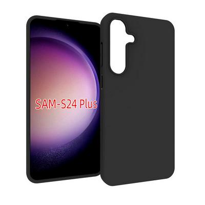 For Samsung Galaxy S24 Plus Black Matte Shockproof Durable Soft TPU Back Cover Phone Case 