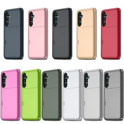 For Samsung Galaxy S24 Card Slot Sliding Cover Two-in-one Anti-fall PC+TPU Protective Case