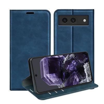 For Google Pixel 8A Skin Feel Magnetic Attraction Flip Leather Wallet Case with Card Slot and Stand
