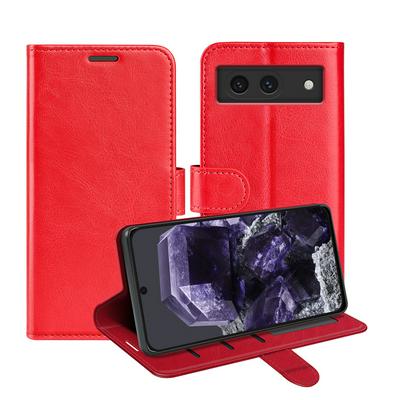 For Google Pixel 8A R64 Pattern Single Folded Edge Folio Flip Leather Wallet Phone Case