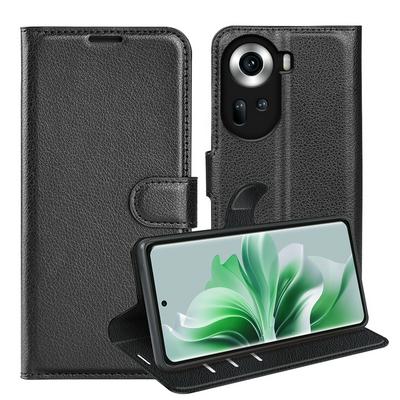 For OPPO Reno 11 5G Pattern Single Folded Edge Folio Flip Leather Wallet Phone Case