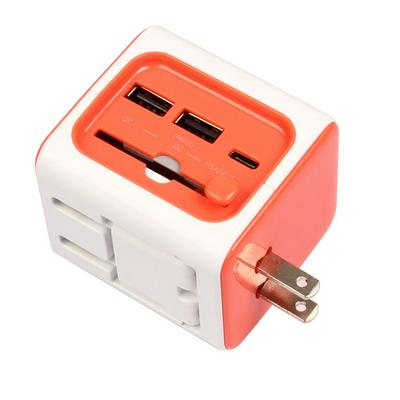  Universal Travel Adapter All in One US EU KR Conversion Plug Smart Multiple Ports Type C USB Charger Power Adapter