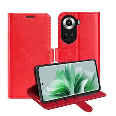 For OPPO Reno 11 5G R64 Pattern Single Folded Edge Folio Flip Leather Wallet Phone Case