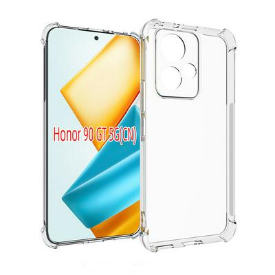 For Honor 90 GT Anti-Fingerprint Non-Slip Waterproof Four Corners Shockproof Transparent Soft TPU Back Cover Protective Case