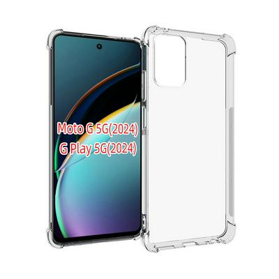 For Motorola Moto G 5G 2024 Anti-Fingerprint Non-Slip Waterproof Four Corners Shockproof Transparent Soft TPU Back Cover Protective Case