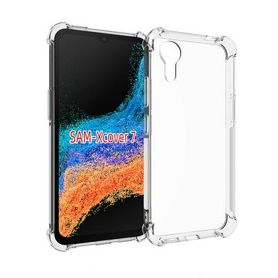 For Samsung Galaxy Xcover 7 Anti-Fingerprint Non-Slip Waterproof Four Corners Shockproof Transparent Soft TPU Back Cover Protective Case