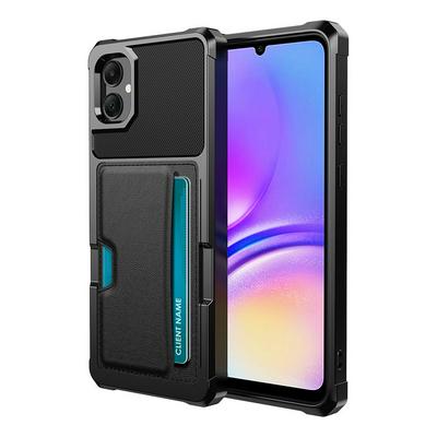 For Samsung Galaxy A05 ZM02 Four Corners Anti-drop PU Leather Coated TPU Case Card Slot Phone Shell