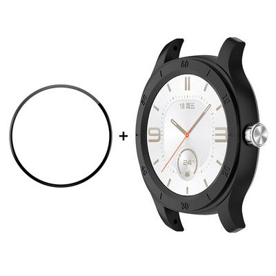 ENKAY Hat-Prince For Huawei GT Cyber Anti-drop Watch Case + 9H Tempered Glass Screen Protector PC Full Protection Watch Cover