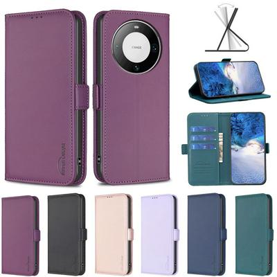 BINFEN COLOR BF31 For Huawei Mate 60 Pro/60 Pro Plus Case PU Leather+TPU Magnetic Stand Wallet Phone Cover