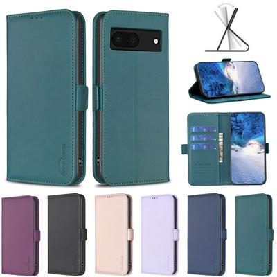 BINFEN COLOR BF31 For Google Pixel 7A Case PU Leather+TPU Magnetic Stand Wallet Phone Cover