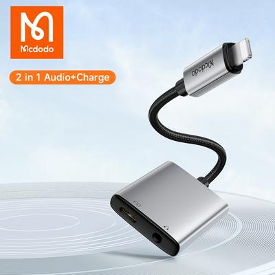 Mcdodo Lightning to 3.5mm and Type-c Jack Aux Audio Adapter OTG Call Earphone Charger Converter Splitter For iPhone14 13 12 Pro