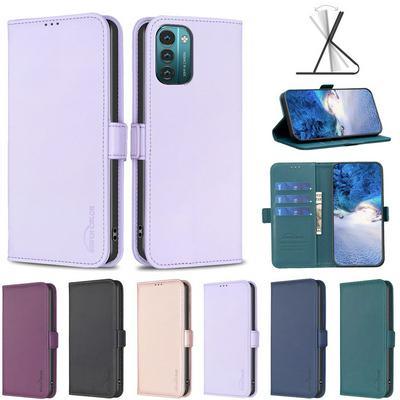 BINFEN COLOR BF31 For Nokia G21/G11 Case PU Leather+TPU Magnetic Stand Wallet Phone Cover