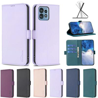 BINFEN COLOR BF31 For Motorola Moto Edge 40 Pro Case PU Leather+TPU Magnetic Stand Wallet Phone Cover