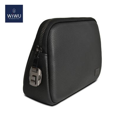 WiWU Master Anti-theft Clutch Bag PU Leather Waterproof Storage Box for Mobile Phone Power Bank Organize Bags Coded Lock Carry Pouch