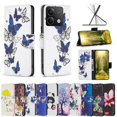 BF Pattern Printing Leather Series-2 for Xiaomi Redmi Note 13 4G PU Leather Cover Stand Wallet Full Protection Inner TPU Phone Case