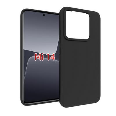 For Xiaomi 14 Black Matte Shockproof Durable Soft TPU Back Cover Phone Case