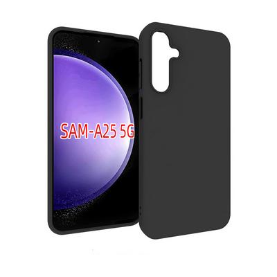 For Samsung Galaxy A25 5G Black Matte Shockproof Durable Soft TPU Back Cover Phone Case