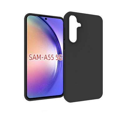 For Samsung Galaxy A55 Black Matte Shockproof Durable Soft TPU Back Cover Phone Case