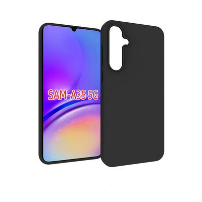 For Samsung Galaxy A35 Black Matte Shockproof Durable Soft TPU Back Cover Phone Case