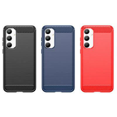 For Samsung Galaxy A35 Carbon Fiber Drawing Series Scratch Resistant Shock Absorption Soft TPU Back Cover Case
