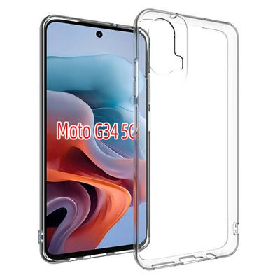 For Motorola Moto G34 5G Transparent Shockproof Scratch Resistant Soft TPU Back Cover Case