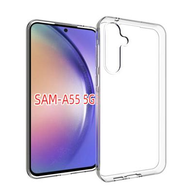 For Samsung Galaxy A55 Transparent Shockproof Scratch Resistant Soft TPU Back Cover Case