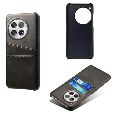 For OnePlus 12 Extra Thinness Premium Cowhide Leather Vintage Shockproof Hard PC Back Cover Case