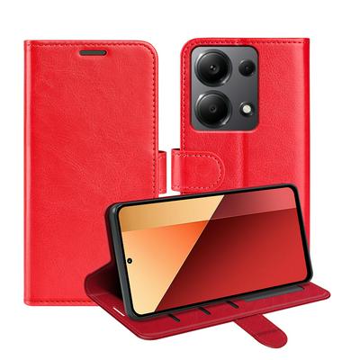 For Xiaomi Redmi Note 13 Pro 4G / Poco M6 Pro 4G R64 Pattern Single Folded Edge Folio Flip Leather Wallet Phone Case