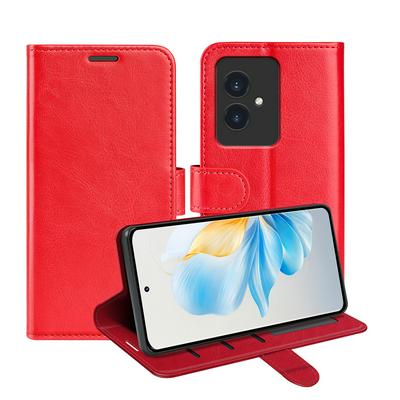 For Honor 100 5G R64 Pattern Single Folded Edge Folio Flip Leather Wallet Phone Case