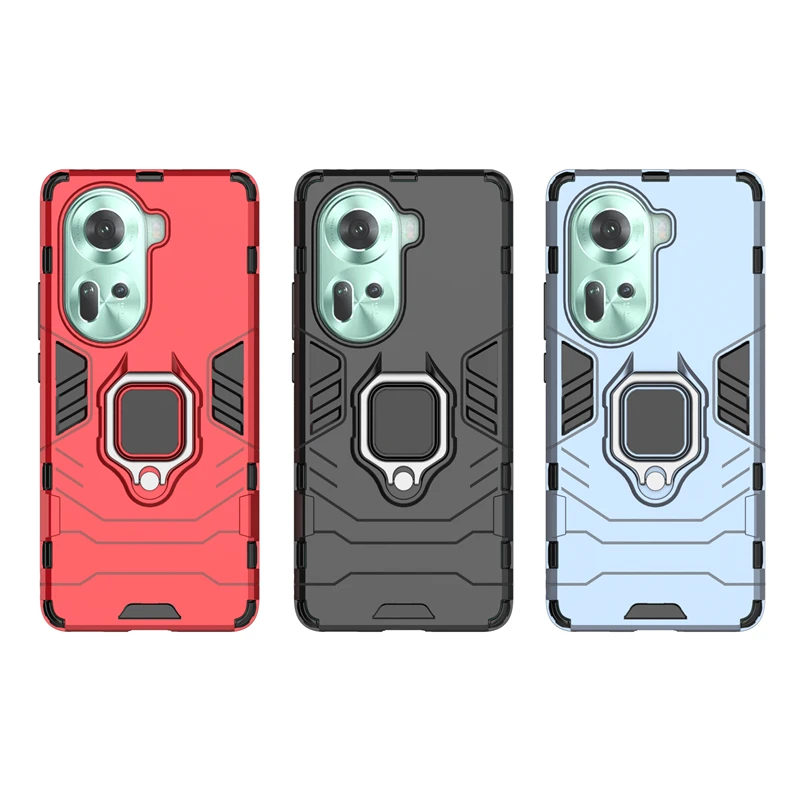 For Oppo Reno 11（International）Black Panther 2 in 1 Detachable Magnetic Attraction Shockproof with Stand Hard PC + Soft TPU Back Cover Case