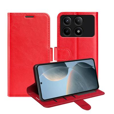 For Xiaomi Redmi K70E 5G / Poco X6 Pro R64 Pattern Single Folded Edge Folio Flip Leather Wallet Phone Case