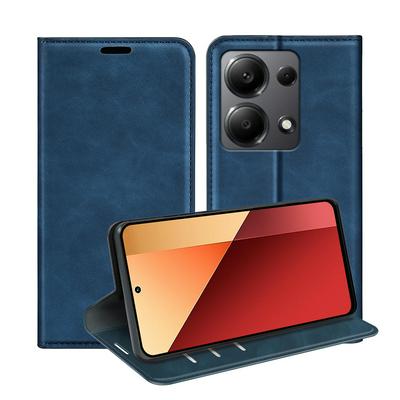 For Xiaomi Redmi Note 13 Pro 4G / Poco M6 Pro 4G Skin Feel Magnetic Attraction Flip Leather Wallet Case with Card Slot and Stand