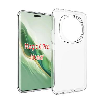 For Honor Magic 6 Pro Transparent Shockproof Scratch Resistant Soft TPU Back Cover Case