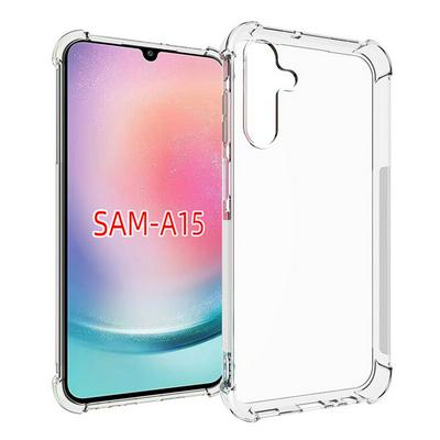 For Samsung Galaxy A15 Anti-Fingerprint Non-Slip Waterproof Four Corners Shockproof Transparent Soft TPU Back Cover Protective Case